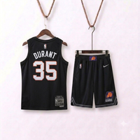 Phoenix Suns Kevin Durant #35 Basketball Uniform Set – Black