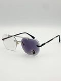 Transition Grey – Rimless Sunglasses