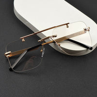 Transition Brown – Rimless Sunglasses – S-1139