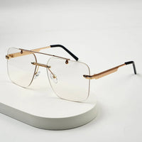 Transition Brown – Rimless Sunglasses – S-1139
