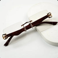 Transition Brown – Rimless Sunglasses – S-1140
